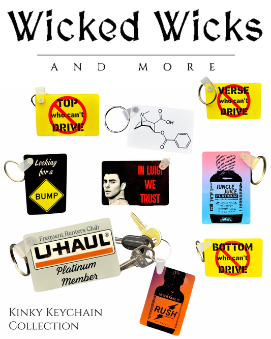 Kinky Keychains | Handmade Wood Keychain | Pick Your Design | Funny Queer Gift